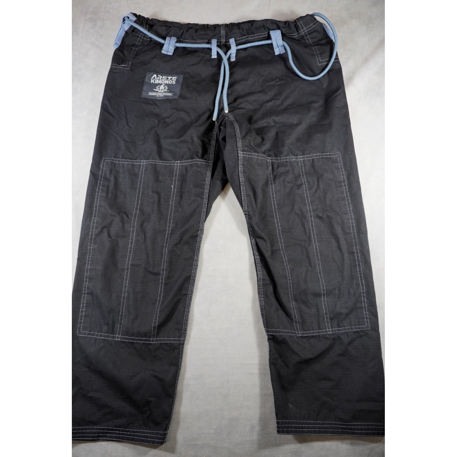 Arete Kimonos Pants Sz 14 Actual 42w Black Martial Arts Rip Stop Material